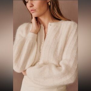 Sezane Amance Cardigan in Ecru XS